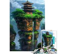 Puzzle da 1000 pezzi per ragazzi Tempio tra le montagne Puzzle per adulti Giochi per famiglie Migliora la memoria compleanni e altre occasioni (Dimensioni 38x26cm)