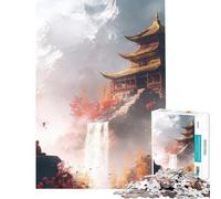 Puzzle da 1000 pezzi per ragazzi tempio zen tra le montagne ideale per compleanni Natale e divertimento in famiglia Giocattolo educativo adatto a persone dai 14 anni in su (50x75cm)