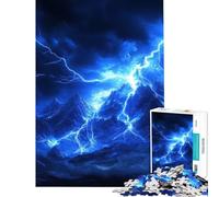Puzzle da 1000 pezzi per ragazzi temporale con fulmini sulle montagne Aiuta ad allenare la mente a sviluppare capacità di analisi e logica Gioco divertente per ragazzi dai 14 anni in su (50x75cm)