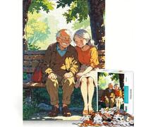 Puzzle da 1000 pezzi per ragazzi "Tenezza al crepuscolo" gioco per famiglie attività divertenti da fare a casa per rafforzare l'amore tra le coppie 50x75cm