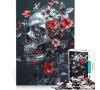 Puzzle da 1000 pezzi per ragazzi Teschio d'argento della morte giochi educativi assemblaggio di modelli collezione d'artista belle arti 50x75cm