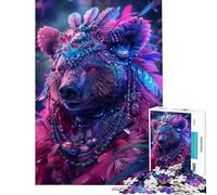 Puzzle da 1000 pezzi per ragazzi The Majestic Bear giocattoli educativi gioco impossibile sfida difficile regalo di compleanno (dimensioni 38x26cm)