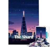 Puzzle da 1000 pezzi per ragazzi The Shard London Pixel Art gioco stimolante rompicapo antistress regalo di compleanno (dimensioni 38x26cm)
