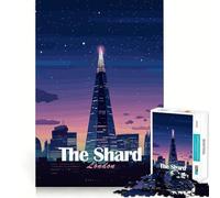 Puzzle da 1000 pezzi per ragazzi The Shard London Pixel Art Taglio preciso Arte Concentrazione Gioco divertente Relax Gioco Regalo di compleanno divertente (38x52cm)