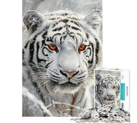 Puzzle da 1000 pezzi per ragazzi Tigre Biancaneve Puzzle per ragazzi Migliora la memoria Lista dei desideri con Babbo Natale Ottimo regalo per i giocatori 38x52cm
