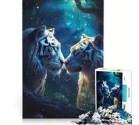 Puzzle da 1000 pezzi per ragazzi: Tigre e Tigre innamorate gioco impossibile interazione genitore-figlio gioco stimolante regalo 50x75cm