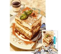 Puzzle da 1000 pezzi per ragazzi tiramisù con illustrazione di caffè giochi educativi giocattoli didattici regalo di compleanno decorazione per la casa (dimensioni 38x52cm)