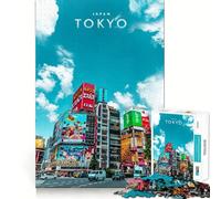Puzzle da 1000 pezzi per ragazzi, Tokyo, capitale del Giappone, con ritagli precisi, arte, concentrazione, gioco divertente, relax, regalo di compleanno (38x26cm)