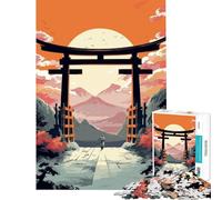 Puzzle da 1000 pezzi per ragazzi Torii Gate Natura Gioco per famiglie Sfida di intelligenza Giocattolo avvincente Opera d'arte Regalo Attività per famiglie (Dimensioni 50x75cm)