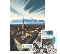 Puzzle da 1000 pezzi per ragazzi Torino giochi educativi giocattoli didattici regalo di compleanno decorazione per la casa (dimensioni 50x75cm)