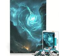 Puzzle da 1000 pezzi per ragazzi Torre Mistica e Vortice Giocattolo fai da te Migliora la memoria Collezione d'artista Belle Arti 38x26cm