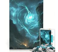 Puzzle da 1000 pezzi per ragazzi "Torre mistica e vortice" gioco educativo divertente antistress regalo di Natale o compleanno 38x52cm