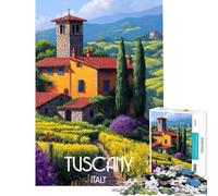 Puzzle da 1000 pezzi per ragazzi Toscana Italia Puzzle per adulti giochi rilassanti per migliorare la memoria compleanni e altre occasioni (dimensioni 38x52cm)