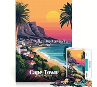 Puzzle da 1000 pezzi per ragazzi,tramonto a Città del Capo,gioco di incastro preciso,sfida mentale,divertimento rilassante,scena natalizia (50x75cm)