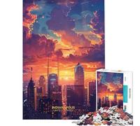 Puzzle da 1000 pezzi per ragazzi tramonto a Indianapolis Indiana USA Gioco educativo e stimolante per tutta la famiglia adatto a ragazzi dai 14 anni in su (50x75cm)