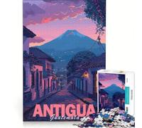 Puzzle da 1000 pezzi per ragazzi, tramonto ad Antigua Guatemala, gioco rompicapo, decorazione perfetta, ogni pezzo è unico 38x52cm