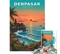 Puzzle da 1000 pezzi per ragazzi tramonto dorato sull'isola di Bali Puzzle per adulti gioco pratico sfida impegnativa ideale come regalo per tutta la famiglia (dimensioni 38x52cm)