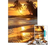 Puzzle da 1000 pezzi per ragazzi tramonto sulla spiaggia giocattolo educativo rompicapo per tutta la famiglia regalo per compleanni (dimensioni 50x75cm)