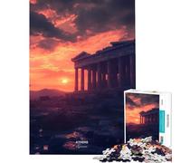 Puzzle da 1000 pezzi per ragazzi tramonto sull'Acropoli di Atene Grecia Gioco avvincente per coltivare la pazienza rompicapo perfetto per decorare e fare (dimensioni 75x50cm)