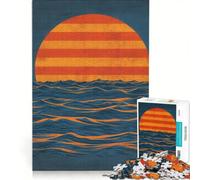 Puzzle da 1000 pezzi per ragazzi tramonto sull'oceano gioco educativo interazione genitore-figlio ideale come regalo 50x75cm