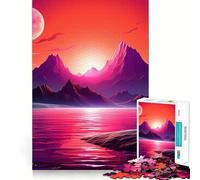 Puzzle da 1000 pezzi per ragazzi, tramonto tropicale, miraggio, incastro preciso, gioco di abilità mentale, divertimento, tempo libero, Natale, casa, arte (38x26cm)