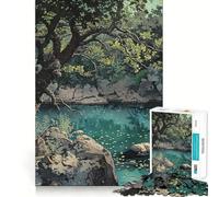 Puzzle da 1000 pezzi per ragazzi tranquillo paesaggio lacustre con albero gioco divertente e stimolante ideale per il tempo libero e il divertimento perfetto per decorare la parete durante