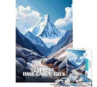 Puzzle da 1000 pezzi per ragazzi trekking al campo base dell'Everest Nepal gioco educativo giocattolo didattico opera d'arte regalo taglio di precisione (dimensioni 38x26cm)