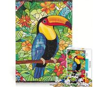 Puzzle da 1000 pezzi per ragazzi: Tucano in un giardino tropicale gioco educativo allena la mente e la mano collezione d'artista belle arti 50x75cm