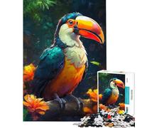 Puzzle da 1000 pezzi per ragazzi Tucano Tango nella Giungla puzzle da 1000 pezzi decorazione per la casa giocattolo arte da parete regalo di compleanno e unico (38x26cm)