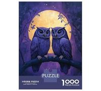 Puzzle Da 1000 Pezzi Per Ragazzi Two Owls Under The Moonlight Puzzle Per Adulti Fai Da Te Giocattoli Decorazione Perfetta Regali Unici Per Compleanno E Natale 38x26cm/1000pcs