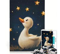 Puzzle da 1000 pezzi per ragazzi: un anatroccolo che guarda le stelle, gioco educativo, decorazione da parete, per rafforzare l'amore tra le coppie 38x26cm