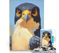 Puzzle da 1000 pezzi per ragazzi: un falco pellegrino, gioco rompicapo, decorazione perfetta, ogni pezzo è unico 38x52cm