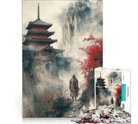 Puzzle da 1000 pezzi per ragazzi: Un guerriero samurai solitario, giochi educativi, corsa a tempo, collezione d'artista, belle arti 38x26cm