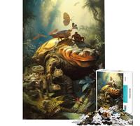 Puzzle da 1000 pezzi per ragazzi: un rospo corazzato surreale Esercizio stimolante per tutta la famiglia Gioco educativo per ragazzi dai 14 anni in su (50x75cm)