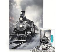 Puzzle da 1000 pezzi per ragazzi "Un vecchio treno", gioco educativo, decorazione da parete, ideale come regalo 50x75cm