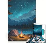 Puzzle da 1000 pezzi per ragazzi, "Una bellissima notte in campeggio", gioco impossibile, interazione genitore-figlio, gioco stimolante, regalo 50x75cm