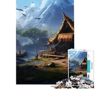 Puzzle da 1000 pezzi per ragazzi Una casa in un mondo fantastico Divertimento a casa gioco di assemblaggio impossibile per ragazzi dai 14 anni in su (50x75cm)