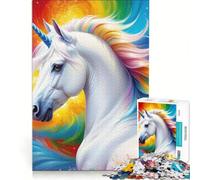 Puzzle da 1000 pezzi per ragazzi, unicorno dell'armonia celeste, gioco rilassante, divertente e umoristico, sfida unica 38x52cm