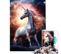 Puzzle da 1000 pezzi per ragazzi unicorno nella nebulosa difficile e impegnativo gioco di assemblaggio impossibile adatto a persone dai 14 anni in su (38x52cm)
