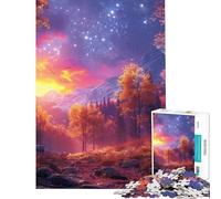Puzzle da 1000 pezzi per ragazzi unicorno tramonto foresta puzzle per ragazzi gioco per famiglie decorazione da parete difficile e stimolante (dimensioni 38x26cm)