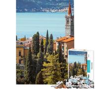 Puzzle da 1000 pezzi per ragazzi vacanze sul Lago di Como puzzle per adulti giochi per famiglie un'opera d'arte gioco stimolante regalo (dimensioni 38x26cm)