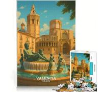 Puzzle da 1000 pezzi per ragazzi, Valencia, Spagna, tema viaggio, giocattolo decorativo da parete, decorazione perfetta, regalo di Natale o compleanno 38x52cm
