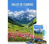 Puzzle da 1000 pezzi per ragazzi, Valle dei Fiori, Parco Nazionale, decorazione per incastri precisi, gioco per esercizi mentali, gioco per il tempo libero, regalo di Natale divertente (38x26cm)