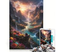 Puzzle da 1000 pezzi per ragazzi, Valle della Luce Eterna, decorazione murale, stimola la memoria, compleanno e Natale 38x52cm