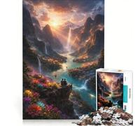 Puzzle da 1000 pezzi per ragazzi, Valle della Luce Eterna, gioco interattivo, attività per famiglie, ottimo regalo per gli appassionati di videogiochi 50x75cm