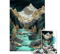 Puzzle da 1000 pezzi per ragazzi Valle della Montagna Dorata puzzle per adulti gioco pratico antistress gioco stimolante regalo (dimensioni 38x52cm)