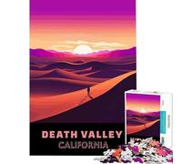 Puzzle da 1000 pezzi per ragazzi Valle della Morte Dune Tramonto Gioco interattivo Giocattolo educativo Regalo di Babbo Natale segreto Vacanza a casa Passatempo (Dimensioni 38x52cm)