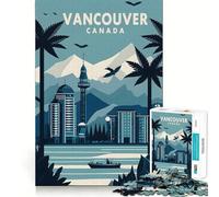 Puzzle da 1000 pezzi per ragazzi, Vancouver, Canada, viaggio, taglio netto, arte, gioco cognitivo, regalo, gioco tranquillo, decorazione natalizia, regalo (38x52cm)
