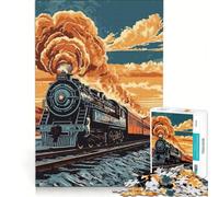 Puzzle da 1000 pezzi per ragazzi vecchio treno gioco divertente allena la mente e le mani migliora l'amore tra le coppie 38x52cm