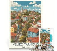Puzzle da 1000 pezzi per ragazzi, Veliko Tarnovo, capitale medievale, decorazione murale giocattolo, stimola la memoria, compleanno e Natale 38x26cm